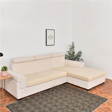 Housse Assise de Canapé d'Angle Jacquard Beige